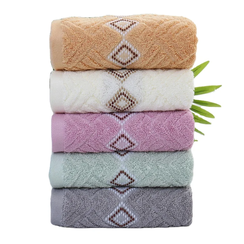 Wholesale organic bamboo fiber towels or custom towels logo embroidery durable absorbent soft towels