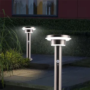 Vertak Professional Pathway Waterproof Led Garden Lights Outdoor Stainless Steel Solar Lawn Lamp