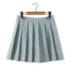 Jupe plissée bleu clair