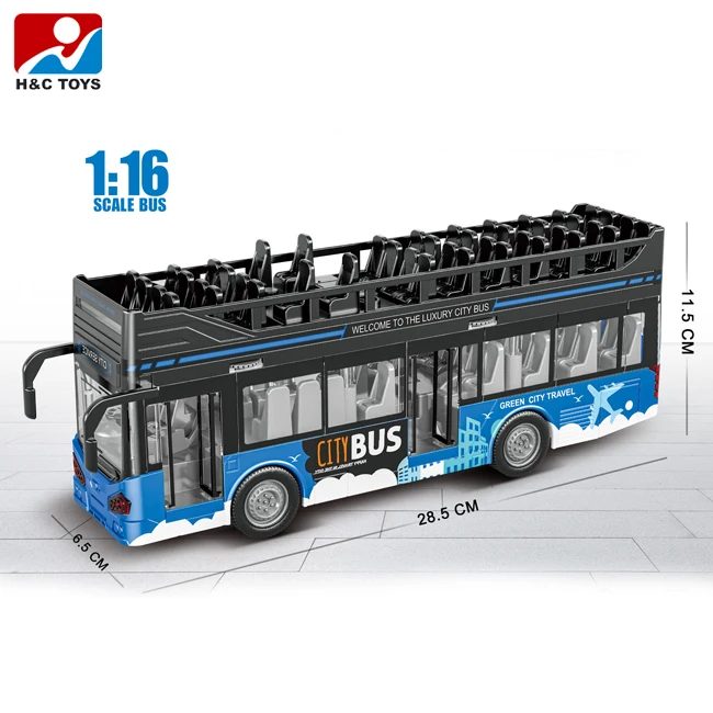 Multifunction Double Decker Traffic Bus Toy for Kids, Plastic