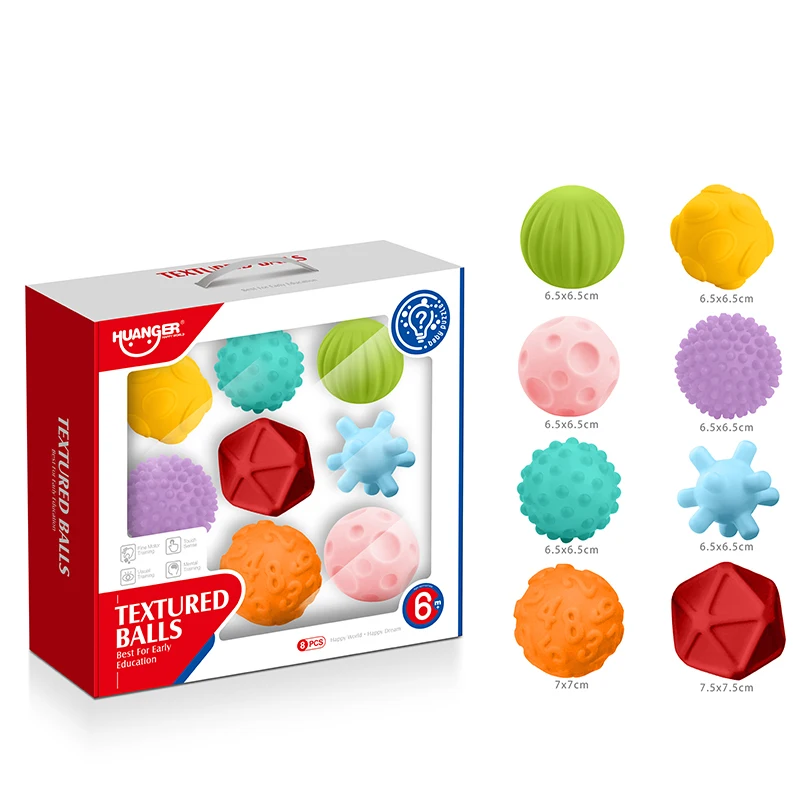 Huanger Educational Baby Textured Sensory Ball Textured Soft Ball Set