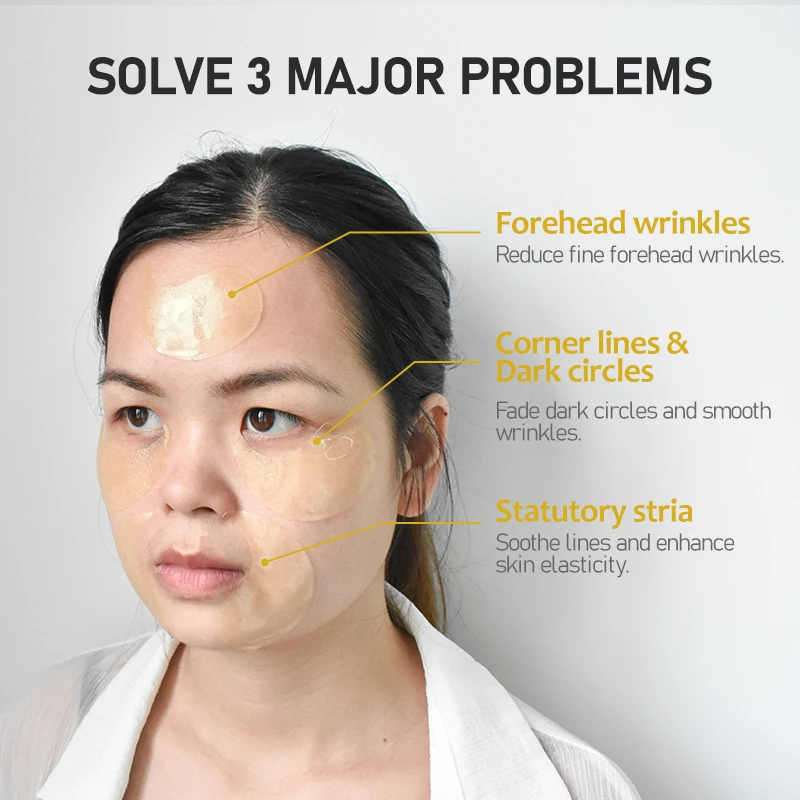 Oem Private Label Korean Collagen Eye Gel Mask Orange Anti Aging Dark