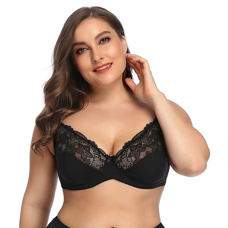 Plus Size Flower Big Bra Sets