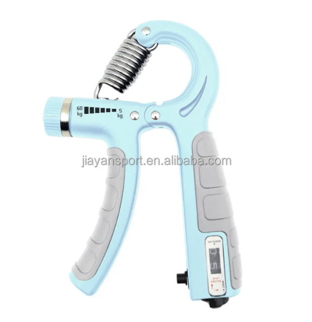 Adjustable Counting Gym Gripper Trainer Exercise Hand Grip Strengthener for 5 to 60kg