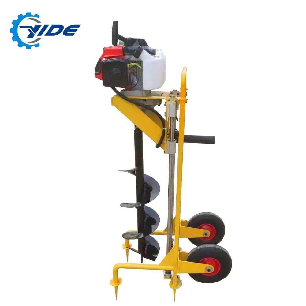 Tarière Pour Perceuse ⌀50 Mm - Longueur 80 Cm - Pour Poteaux, Plantations - Avec Adaptateur 25→20 Mm - 12