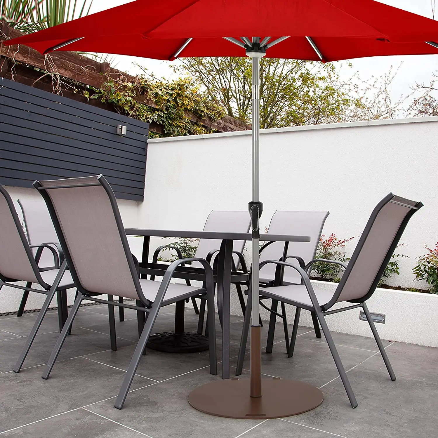 Jhmech Easyinsert Footstep Cast Iron Universal Sun Umbrella Base