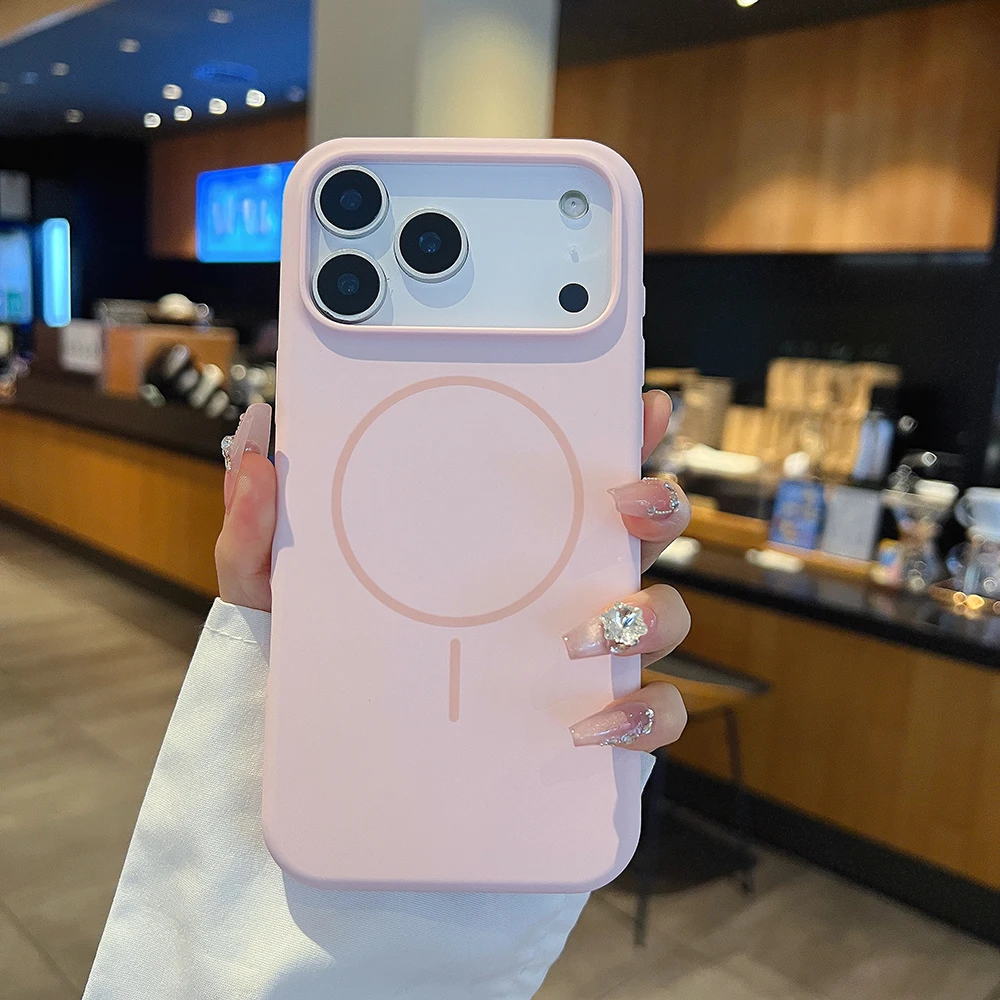 Supplier Wholesale Luxury Liquid Silicone Mobile Phone Case for iPhone 17 Pro Max Solid Color Shockproof Cover Cell Phone case