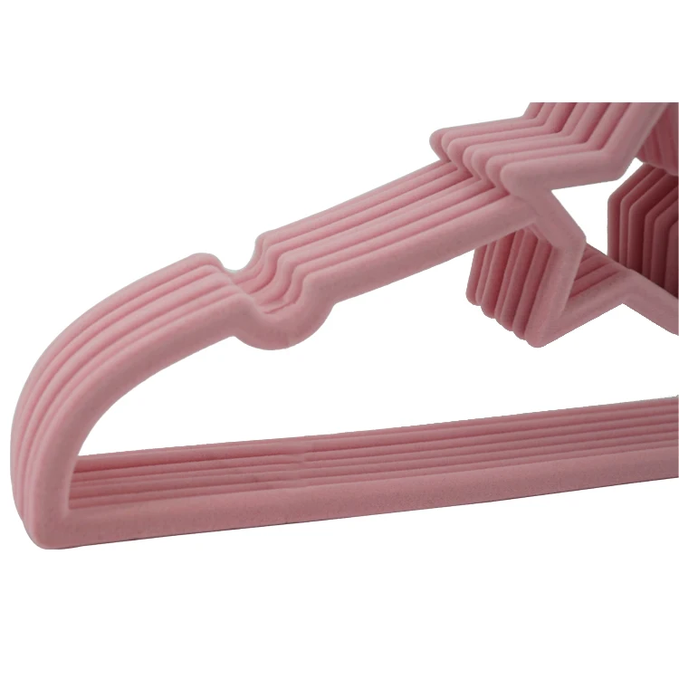 Charisma Kids Pink Velvet Coat Hangers Toddler Hanger Non Slip Star