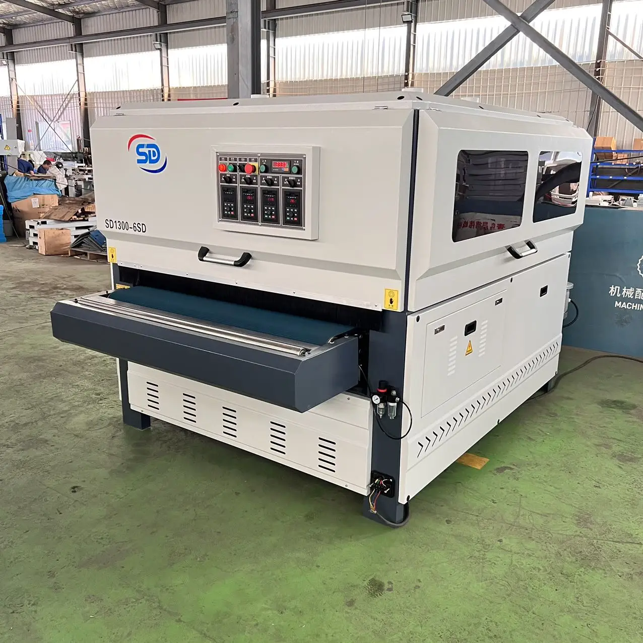 Woodworking Brush Sanding Machine Automatic Combination Door Cabinet Wood Disc Brush Polish Sanding Sander Machine