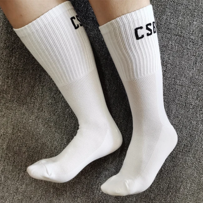 B81 Free Sample Sports White Socks Custom Logo Yoga Causal Soccer Basketball Crew Running Made in China factory