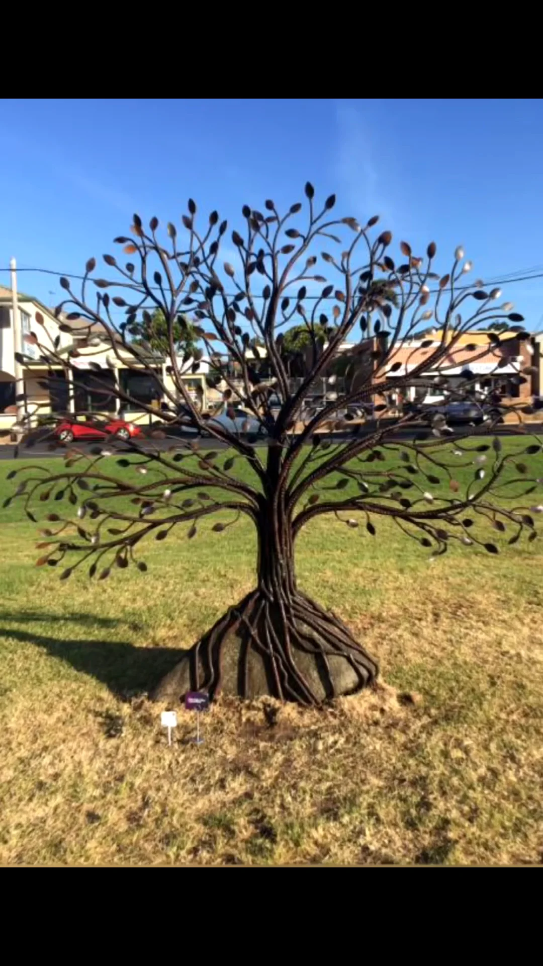 Custom Design Garden Decoration Life Size Metal Art Golden Brass Tree