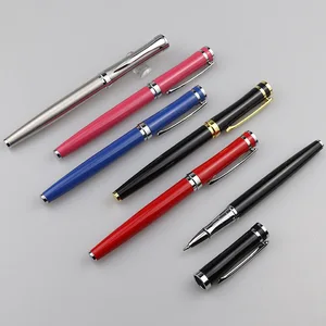 Factory Supplies Luxury Metal Roller Pen with Custom Brand Logo Stationary  Elegant Promotion Metal Roller Ballpoint Pen