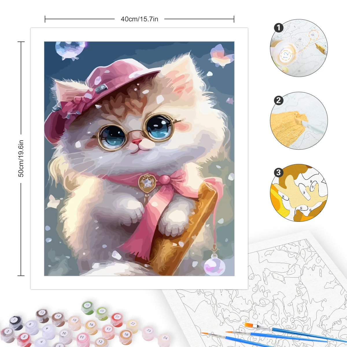 Paint by Numbers for Kids Ages 8-12 Girls - Cat Animal Cute Pet Cat - DIY  Oil Painting Kit Impression Retro Wall Decor Gift Kits 40x50cm :  : Toys & Games