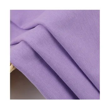260gsm Knit 100% Cotton 26S Single Jersey Fabric Plain Dyed Clothing Textile Material for Sweatshirts T-Shirts