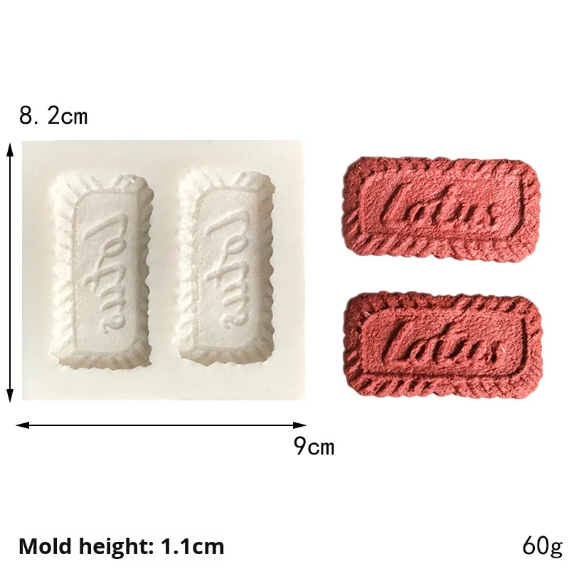 Cute Square Biscuit-Shaped Silicone Mold: for Candle Making & Resin Ornament Crafting factory