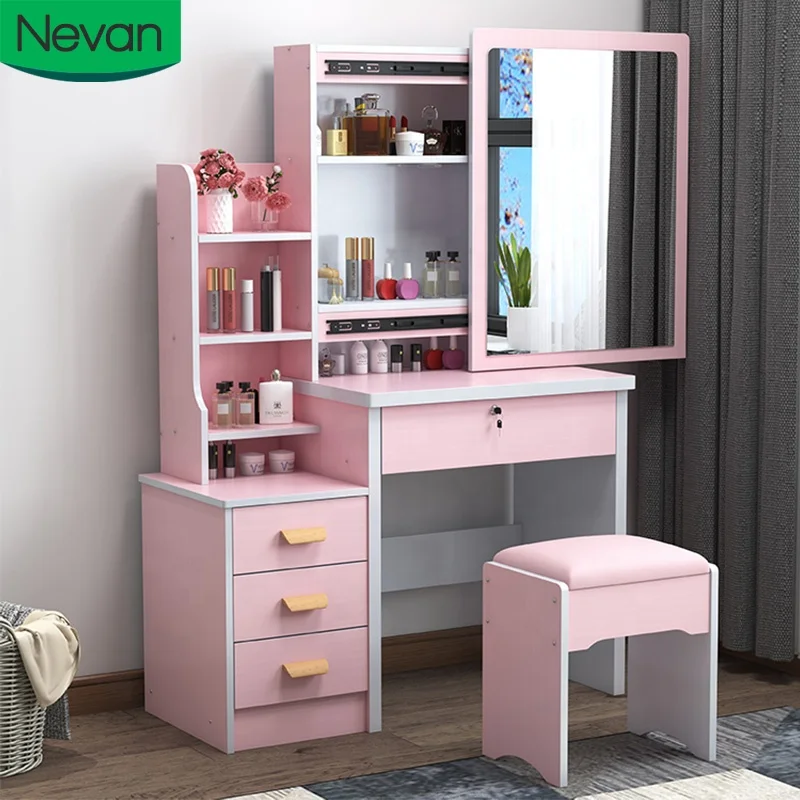 Alibaba.com: Nevan JPY-918 Modern Design Makeup Dresser, Lighted HD Mirror,  Easy Assemble and Storage : Ideal for hotels and apartments with  customizable options.