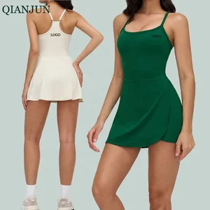 Women's Sexy Casual Tennis Dress  Breathable Fitness Cross-Back Yoga Tennis Skirt Gym Fitness Women's Clothing
