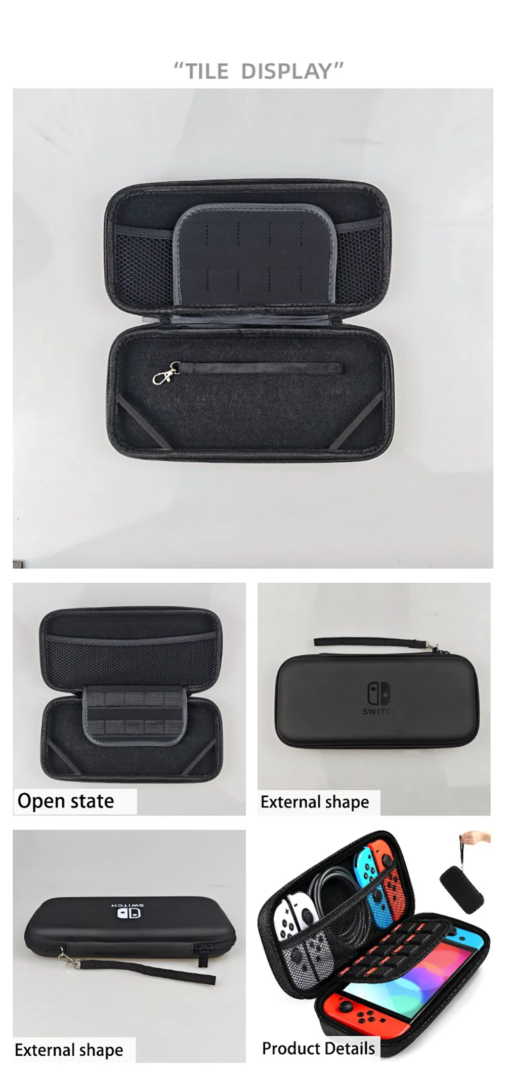 product laudtec carrying case for nintendo switch 2 2025 console hard case with smart storage for accessories and games pockets gift box-3