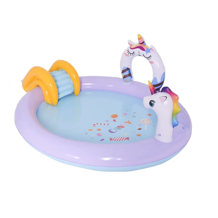 Blow Up Kiddie Pool With Slide Candyland Inflatable Pool Children