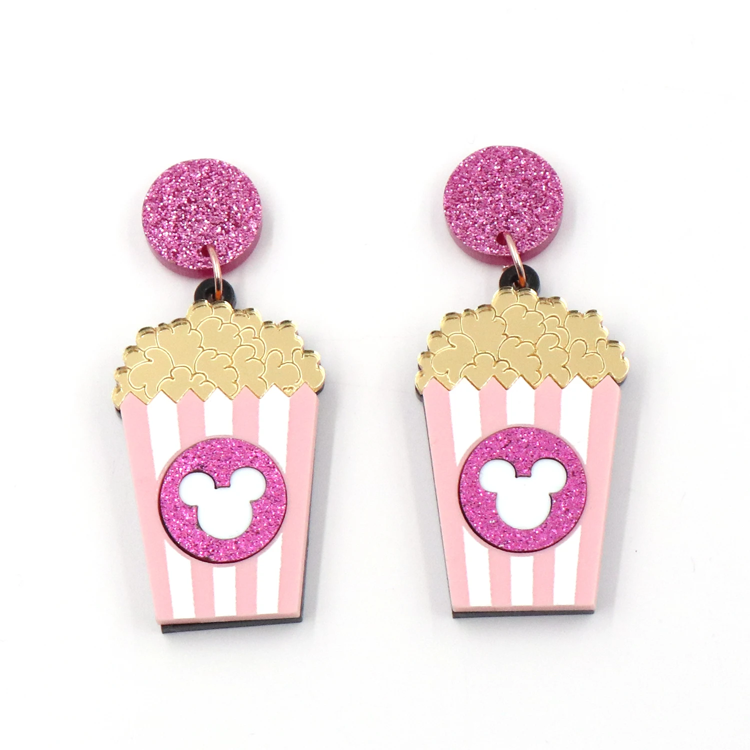 CN Drop Tête de souris Popcorn Tendance Jour de la Saint-Valentin Boucles d'oreilles en acrylique Nouvelle arrivée MD147ER2259 1 paire Haute Qualité Bonne Fête Bijoux pour femmes