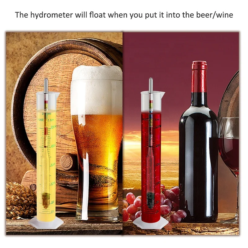 Termometro E Idrometro Per Birra Fatta In Casa - Kit Per Test Fermentazione Vino E Birra - Foto 7