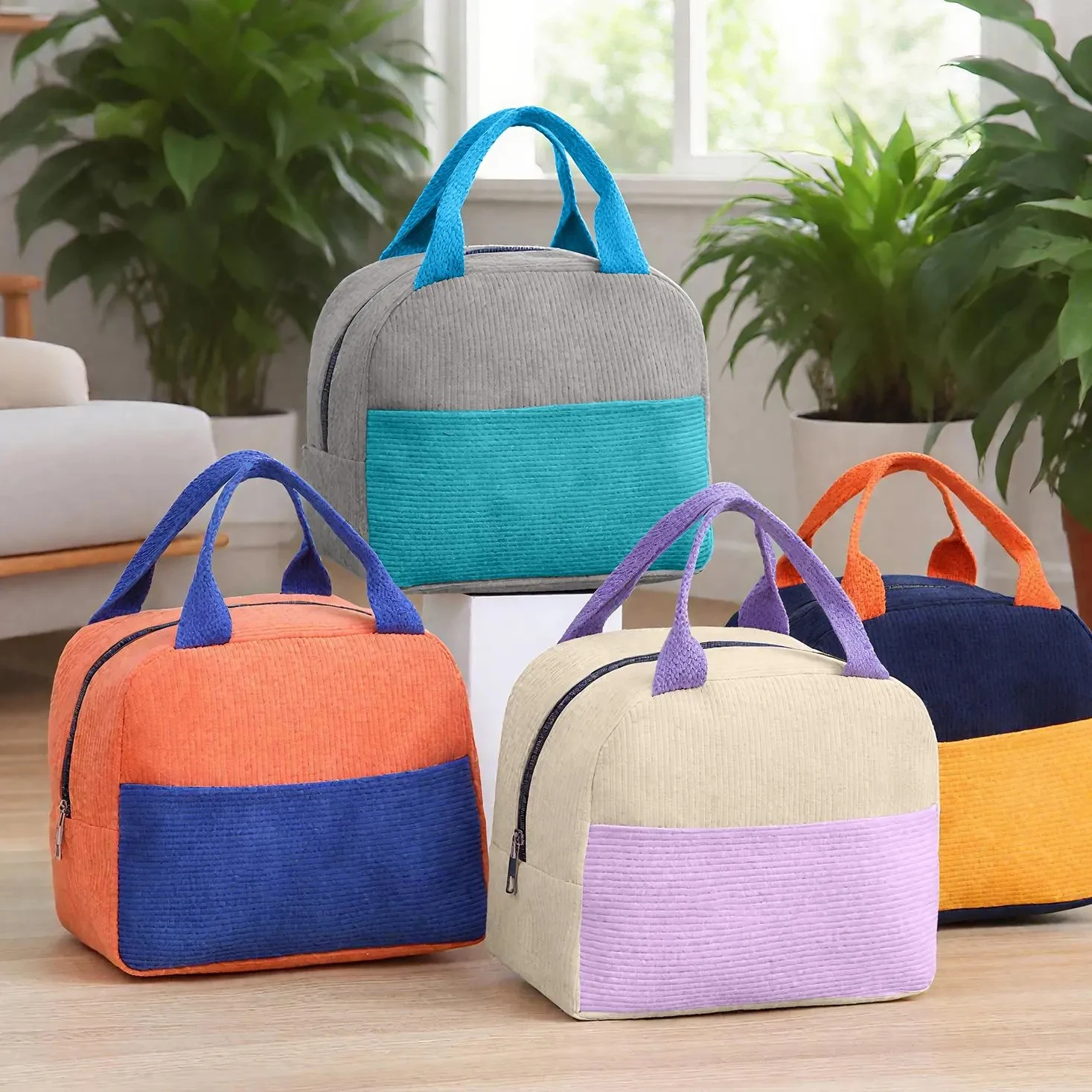 Portable Waterproof Cooler Tote Bag with Insulation Fashionable Leak-Proof Lunch Bag for Lunch Wine Cans Customizable Logo