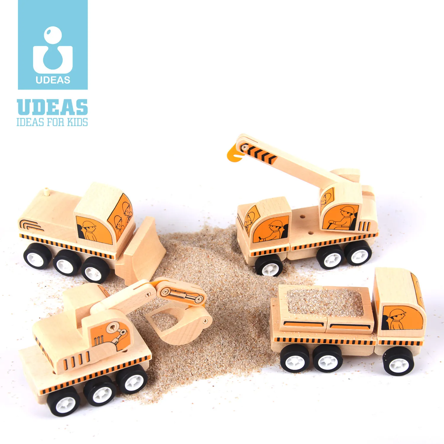 Udeas Baby Mini Custom Toddler Vehicles Car Montessori Wooden Truck