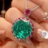 Para green pendant with Chopin chain