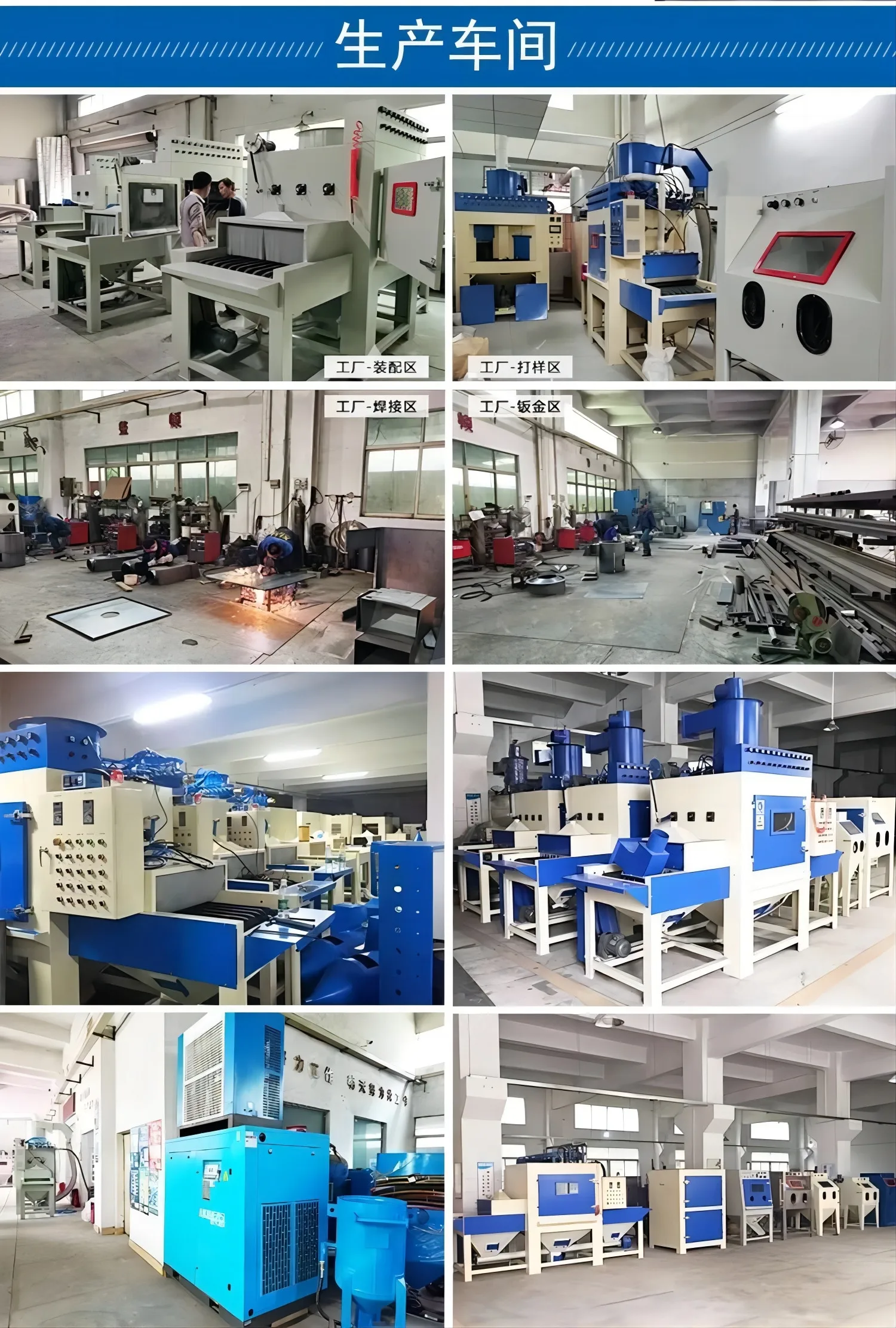 Energy-Efficient Conveyorized Manual Blasting Line Cyclone Filter Cartridge Dust Collector Conveyor Semi-Auto/Full-Auto Sand
