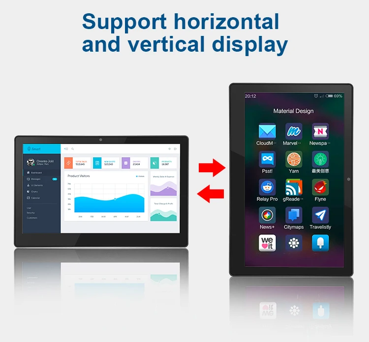 11.6 Inch Industrial All-in-One PC AMD RK3399 4G+32G Capacitive Touch Screen Tablet IPS 1080p DDR4 RAMBO Android Panel PC