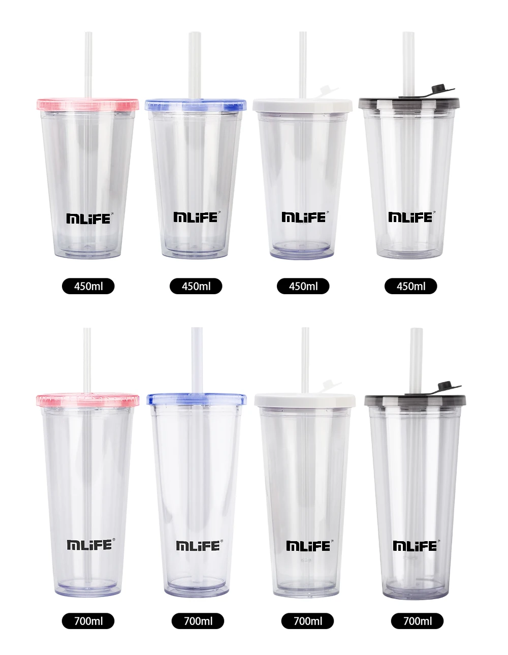 2025 Latest Customized OEM Logo Printed Bulk Sport Tumbler Double Wall Travel Mug for Coffee Tea Modern Design Plastic Hot