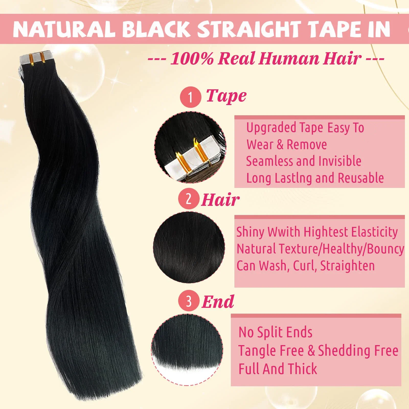 Ταινία ίσιας ανθρώπινης τρίχας σε επεκτάσεις Remy χωρίς ραφές δέρματος υψηλής ποιότητας 16-26 ίντσες για κομμωτήριο_voghion.com