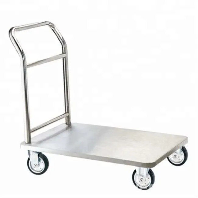 Flat trolley mobile small warehouse platform trolley