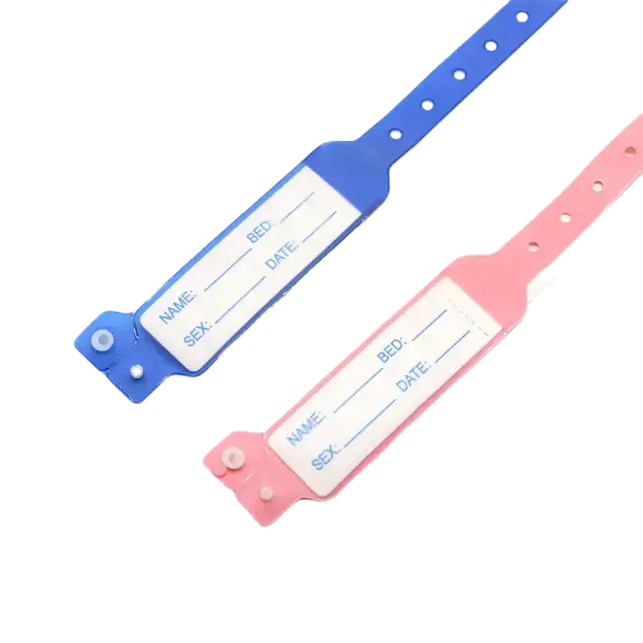 Linkwin09 Hospital Medical Adult Child Identification Wristband PVC Plastic ID Bracelet