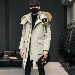 Japanese Long Black Down Jacket Coat Men Fur Parka Winter Long Trench Coat For Men Alibaba