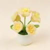 Lys jaune (5 têtes) petite plante en pot