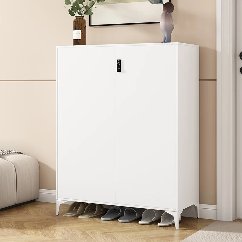 Compact Steel Shoe Cabinet and Space-Saving Design Durable Steel Shoe Rack Cabinet with Adjustable Shelves