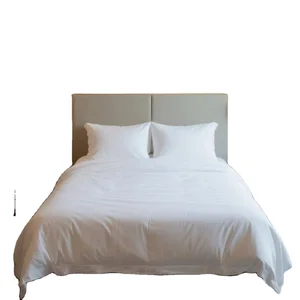 Eco-Friendly Woven Modern 100% Cotton 300tc Thread Count King Duvet Cover Quilt Set with Solid Pillowcase All-Season