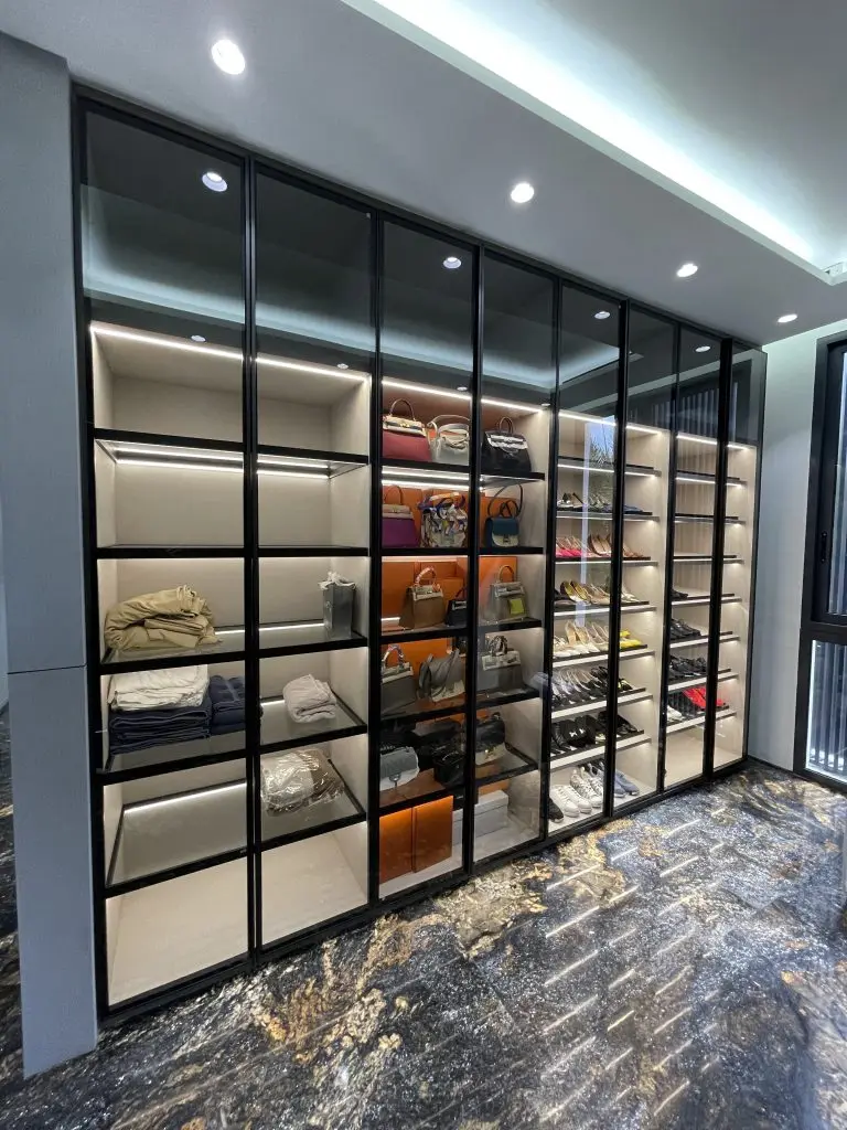 Aluminum Glass Wardrobe Frame Profile for Modern Kitchen Cabinet Doors ...