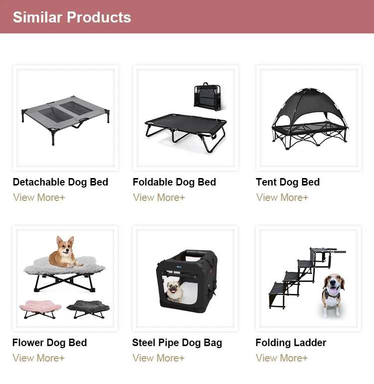Folding Elevated Dog Bed Indoor Outdoor Pet Camping Raised Cot For