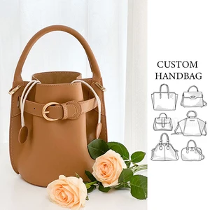 Bolsas Feminina Custom Luxury Handbags Ladies Luxury Bags Top Quality Genuine Leather Handbags Women Bucket Bag 2023