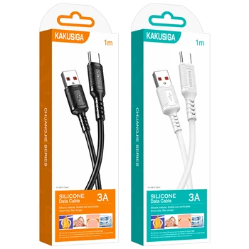 Kakusiga 3a Type-c Charging Cable 1m,Flexible Silicone Usb-c Fast Charge  Cord,Durable Tangle-free For Phone Tablet Power Bank - Buy Product on ...