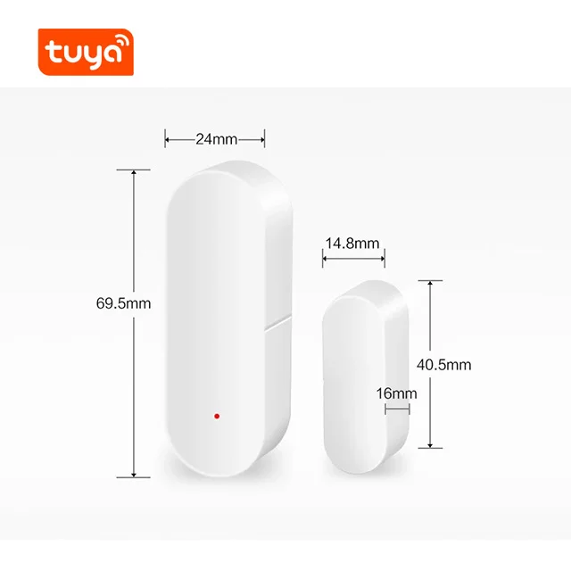 Premium Wireless Tuya Door & Window Sensor Long Lasting Home Security with App Control AndroidCompatible IPS Display