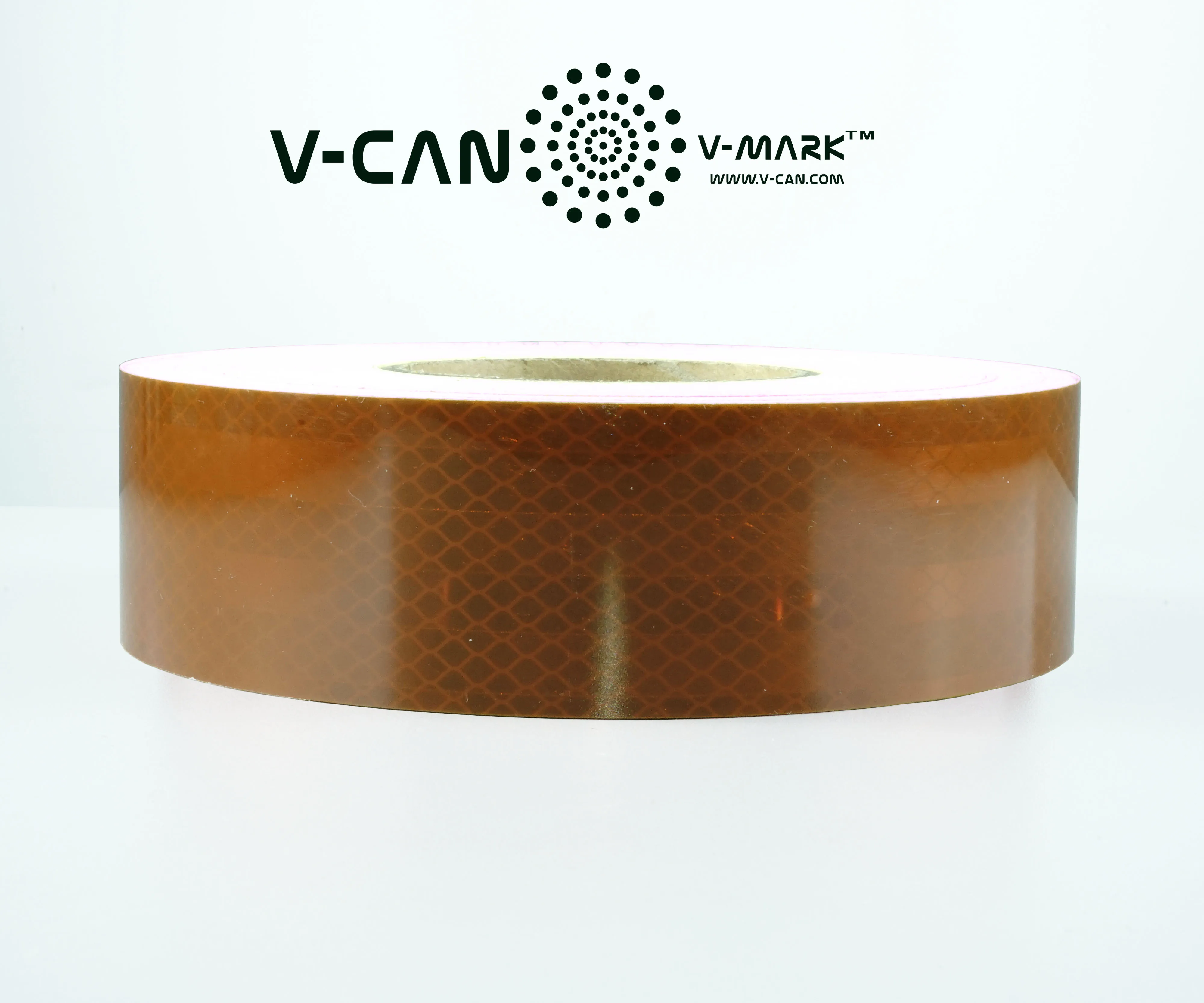 PMMA Material  Microprism Brown FMVSS 131 Conspicuity Warning Safety Vehicle Reflective Tape for Trucks