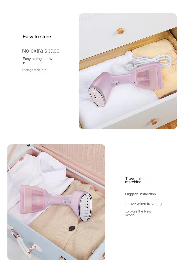 2023 New Handheld Garment Ironing Machine Portable Household Mini Steam Ironing 1500W Mini Electric Steam Iron