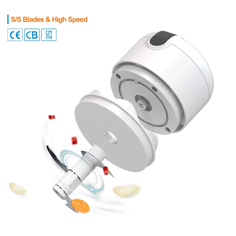 Electric Mini Food Processor USB Charging Kitchen Vegetable Chopper