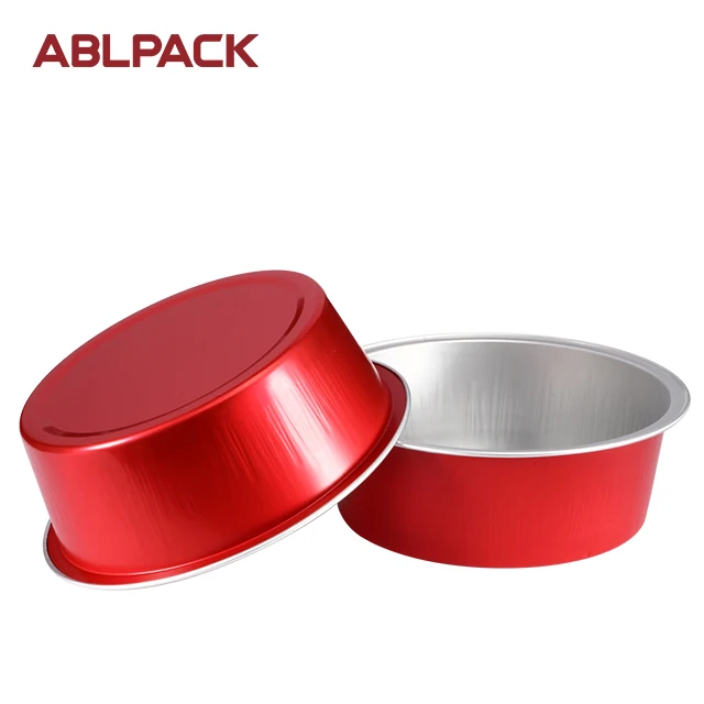 150ML/5oz  ABL PACK Disposable Ramekin Aluminum Foil Cup with Plastic Lid foil pans with lids