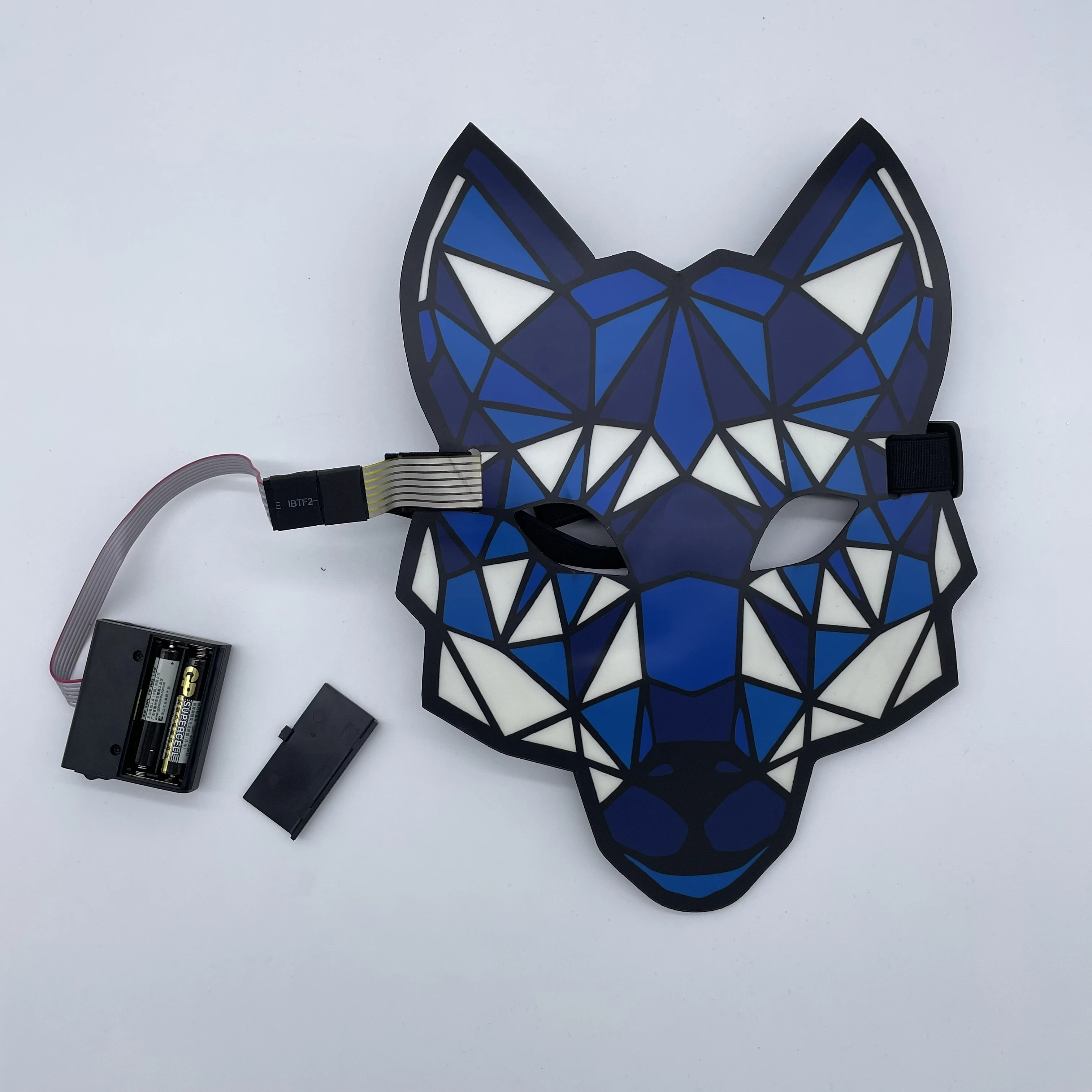 Hot Selling 3D Luminous LED Sound Activated Full Face Halloween Mask Voice Control Party Masks