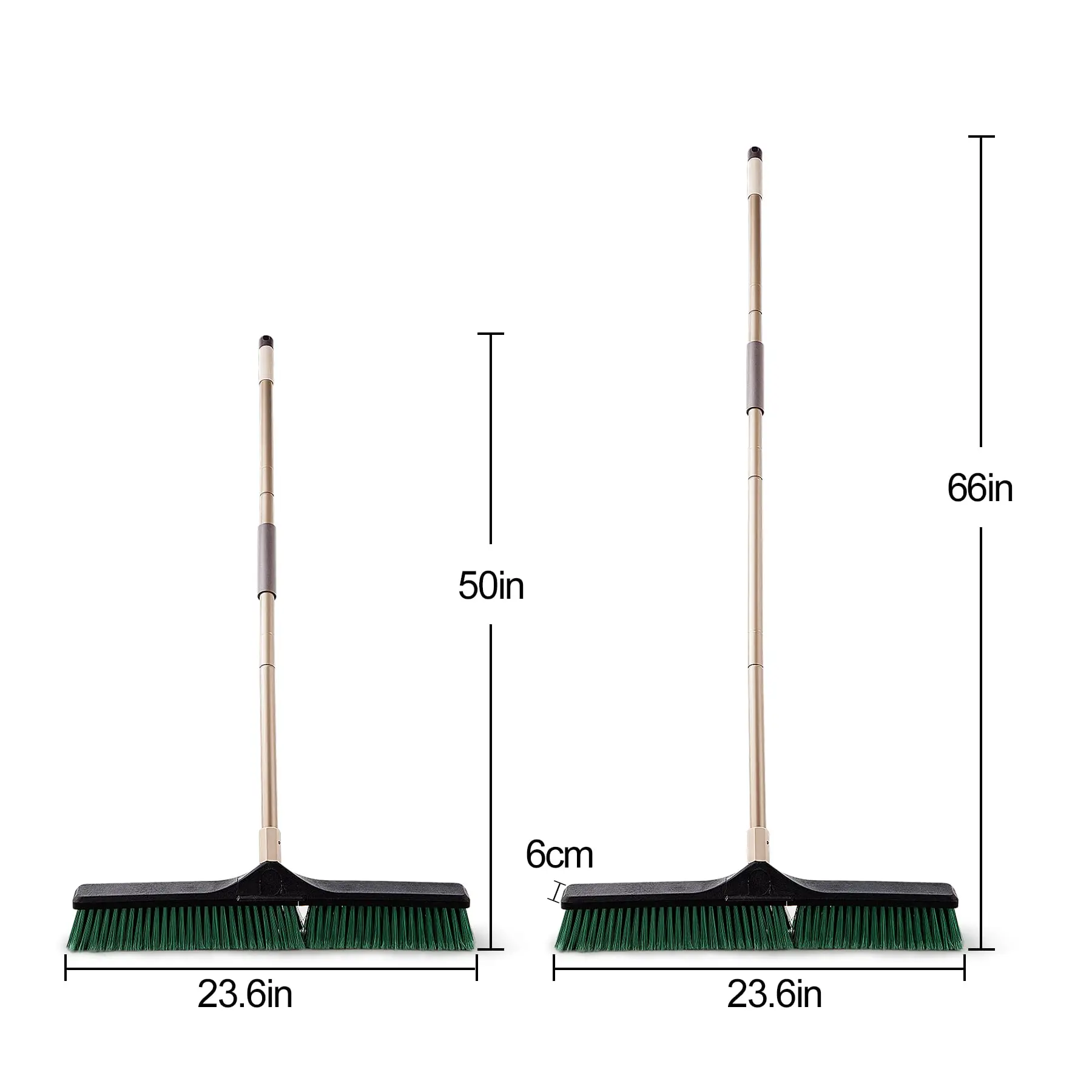 Garden 60cm Heavy Duty Push Broom Floor And Cleaning Sweeping Scrub