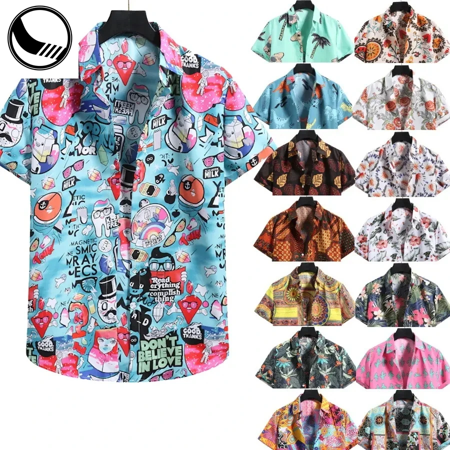 Casual Manufacturers Striped 2022 New Children Summer Shirts Men Beach Custom Golf  Hawaiian T-shirts details